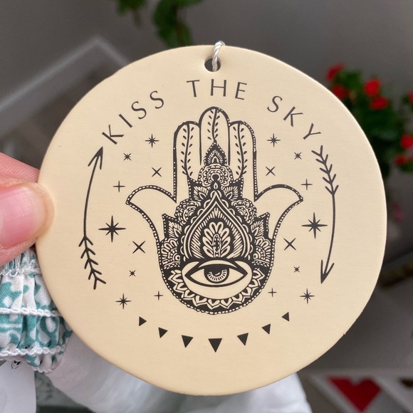 NEW Women‎ Kiss The Sky Lace-Up Mini Dress Green Floral Mini Dress size SMALL - Picture 11 of 13